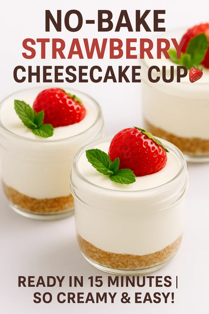no-bake strawberry-cheesecake cups