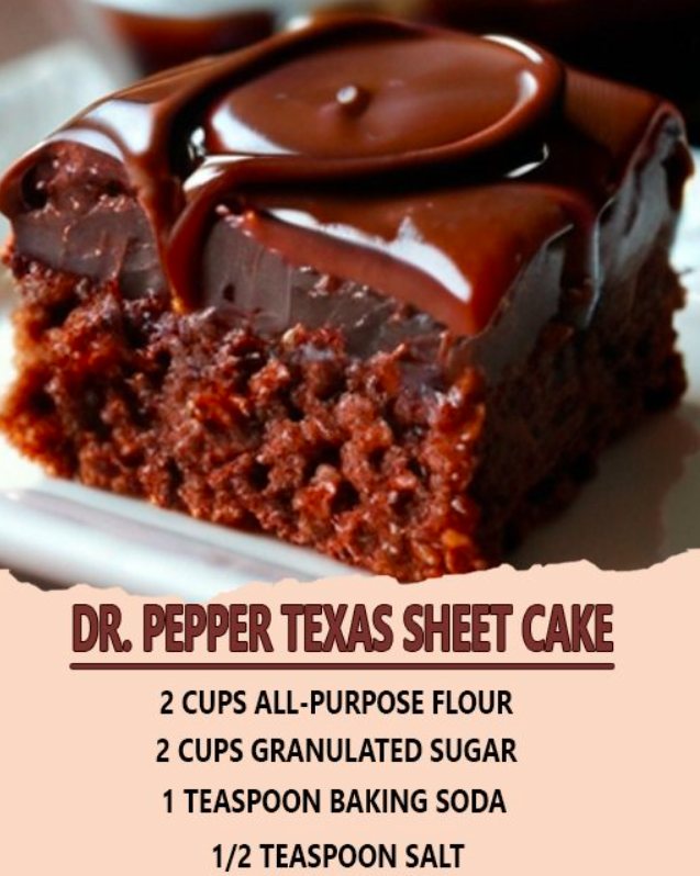 Dr. Pepper Texas Sheet Cake