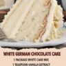 White German Chocolate Cake