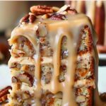 Banana Pecan Caramel Layer Cake