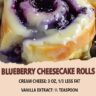 Blueberry Cheesecake Rolls