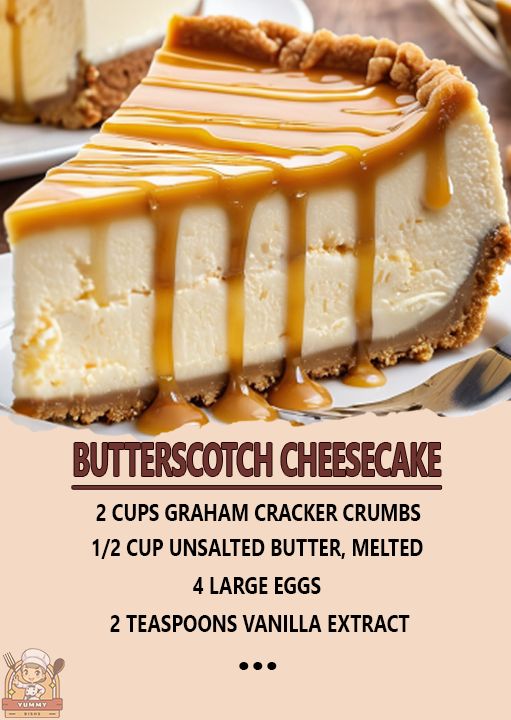 Butterscotch Cheesecake with Butterscotch Sauce