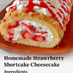 Homemade Strawberry Shortcake Cheesecake