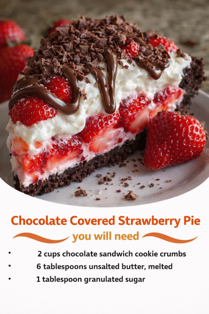 Chocolate Covered Strawberry Pie