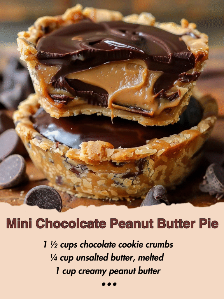 Mini Chocolate Peanut Butter Pies-3