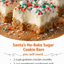 Santa’s No-Bake Sugar Cookie Bars