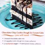 Chocolate Chip Cookie Dough Ice Cream Cake
