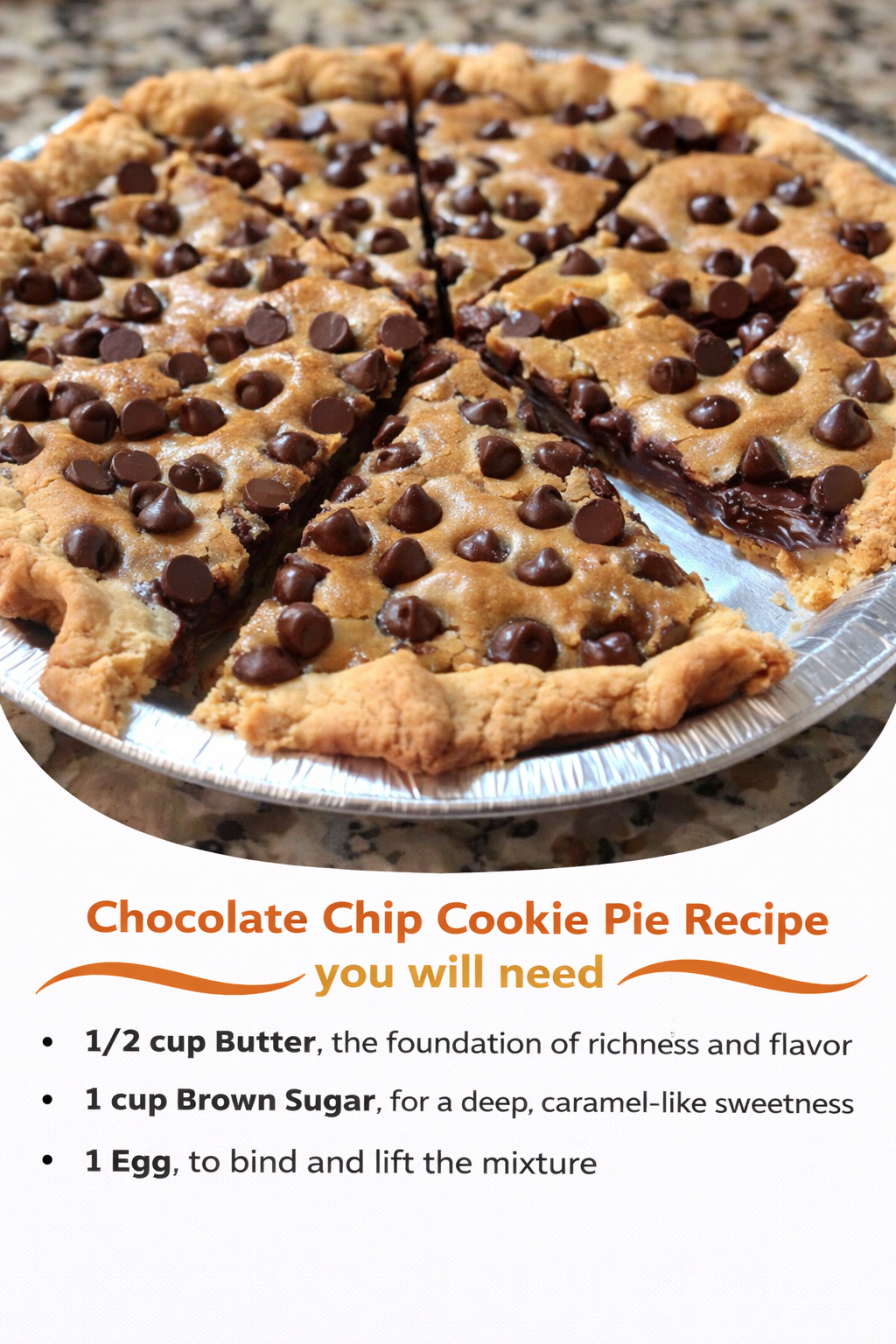 Chocolate Chip Cookie Pie