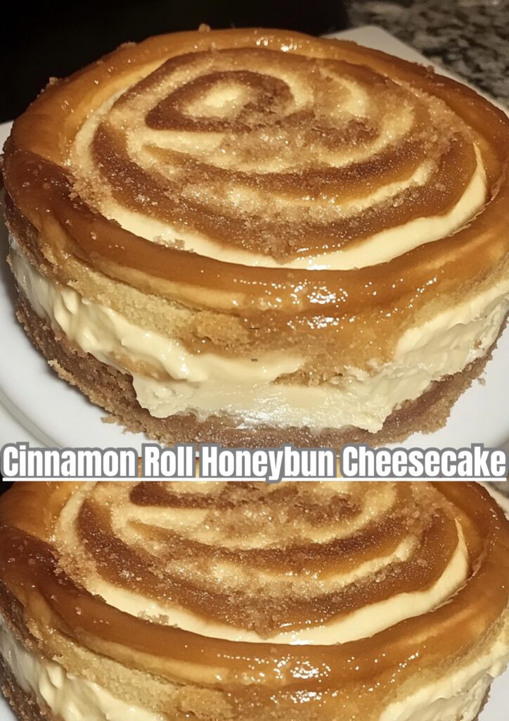 Cinnamon Roll Honeybun Cheesecake