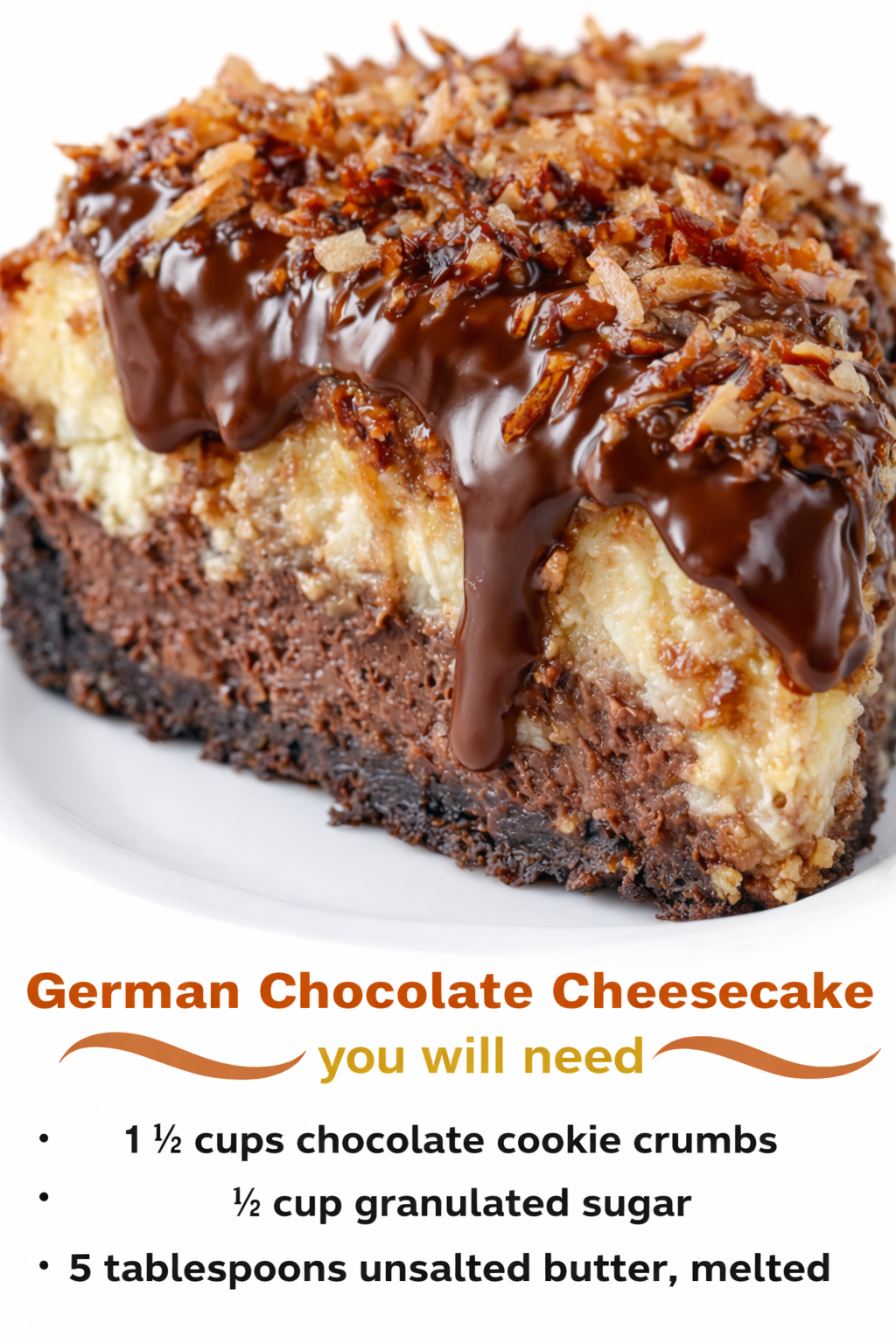 German Chocolate Cheesecake