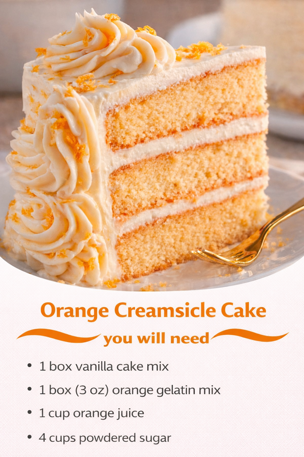Orange Creamsicle Cake