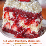 Red Velvet Strawberry Cheesecake