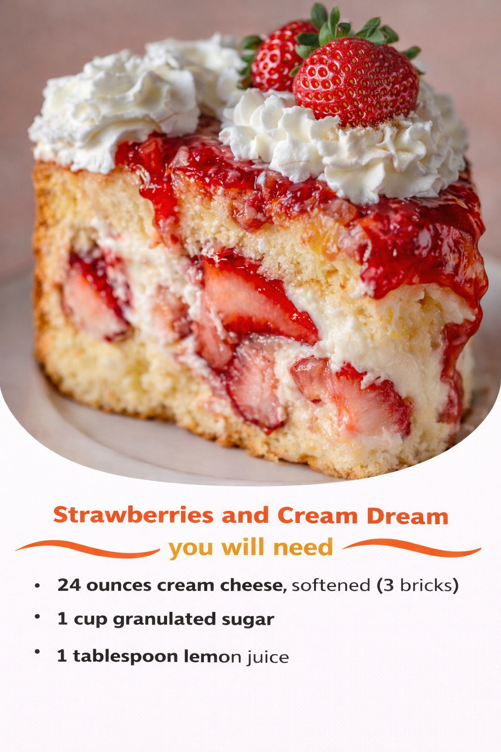 Strawberries Cream Dream Layer Cheesecake Cake