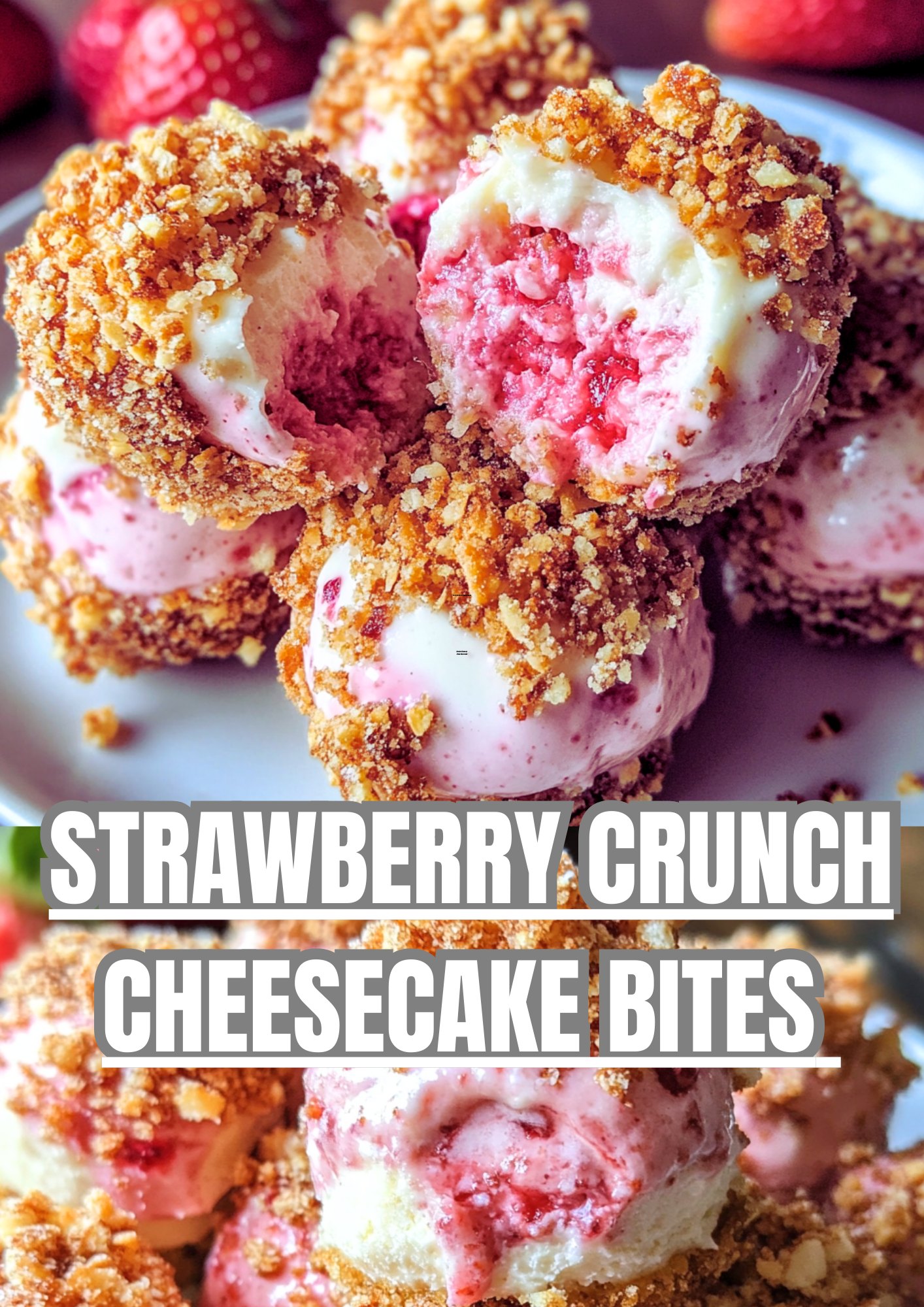 Strawberry Cheesecake Bites