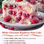 white chocolate raspberry poke cake