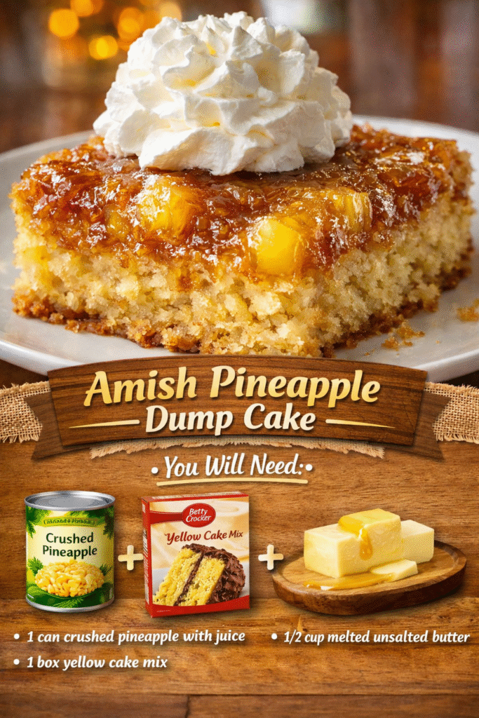 Amish pineapple dump cake